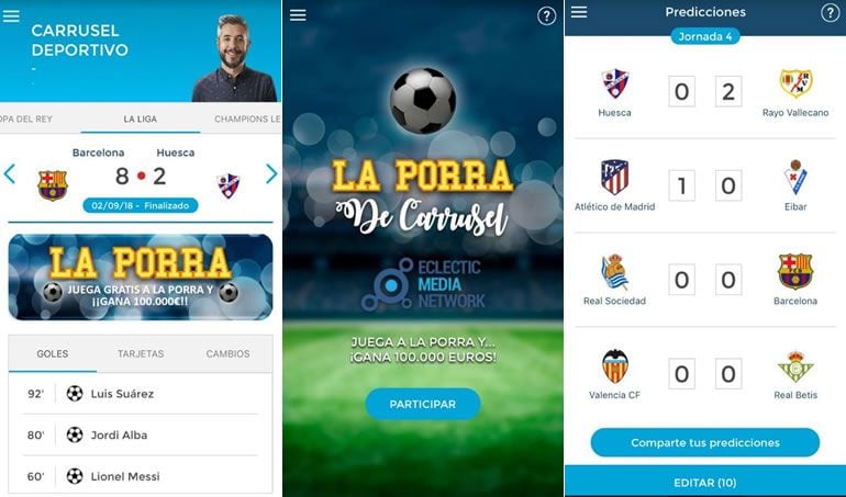 Así es la porra de la Liga de Carrusel Deportivo