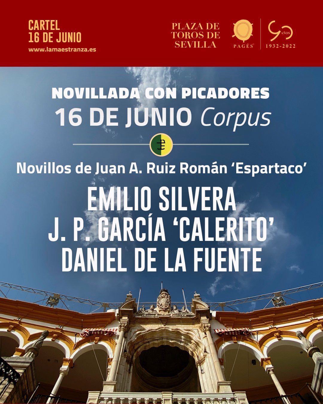 Cartel de la novillada del Corpus en Sevilla