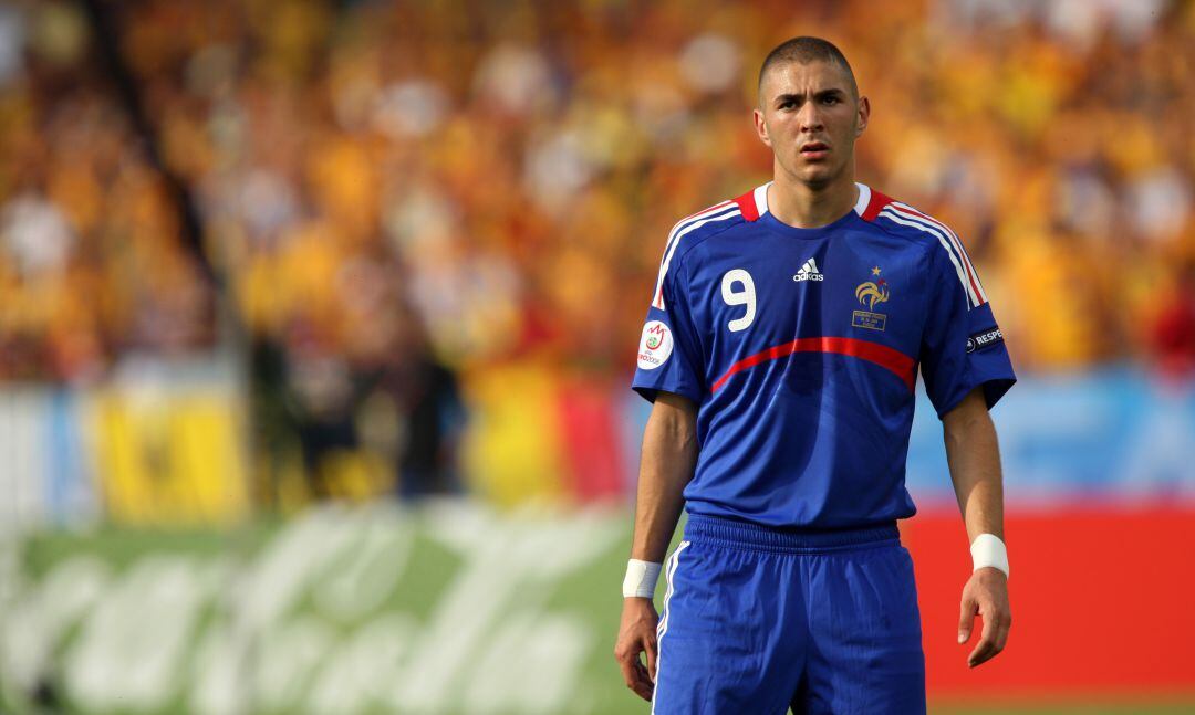Benzema, en un partido de la Eurocopa 2008.