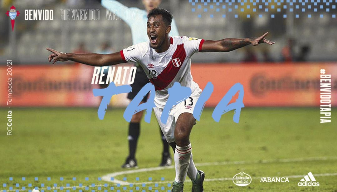 Renato Tapia, primer fichaje del Celta para la temporada 2020-21.