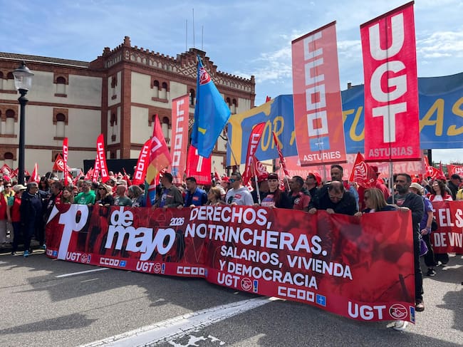 ‘Derechos y no trincheras’, lema de la manifestación del primero de mayo en Gijón