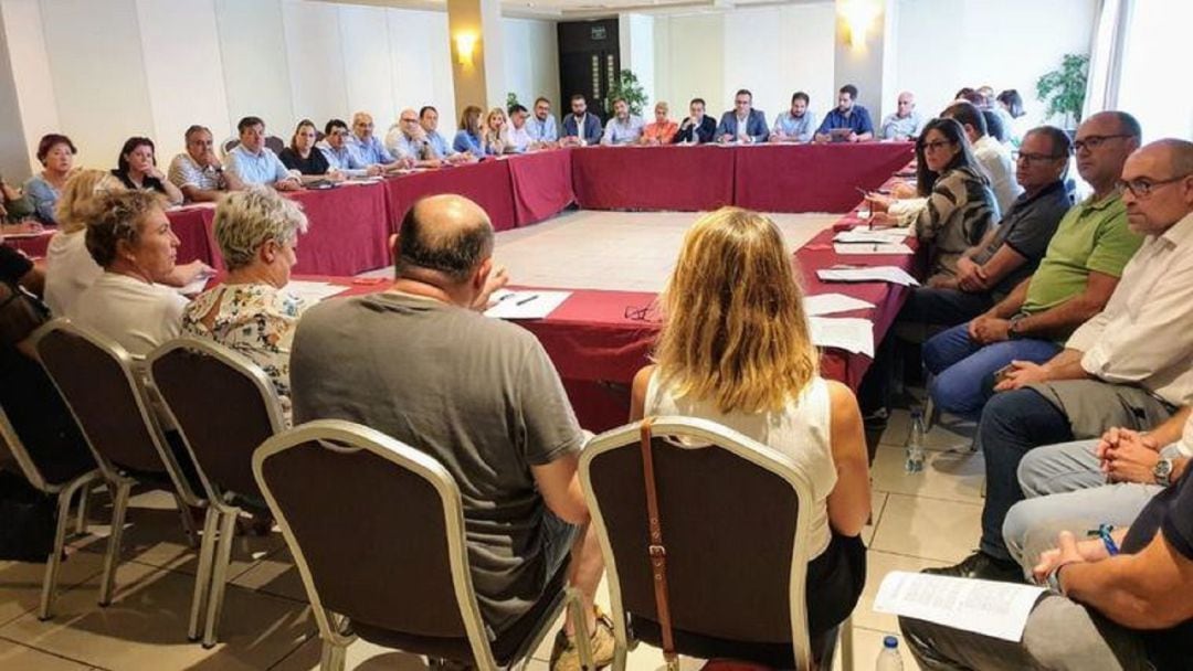 Reunión de alcaldes socialistas en Los Alcázares en septiembre de 2019