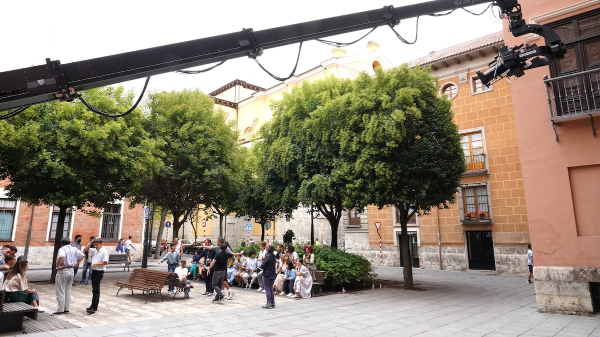 Vuelve el rodaje de 'Voy a pasármelo bien' con nuevos cortes de tráfico en el centro de Valladolid