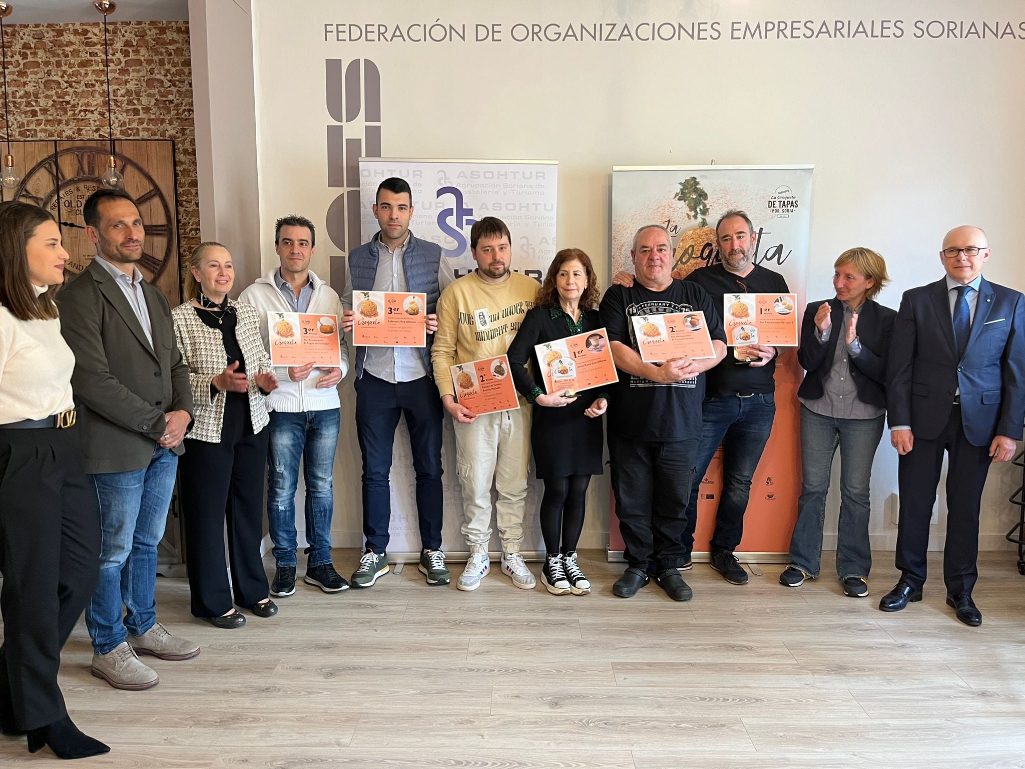 Premiados en el  séptimo concurso de la croqueta.