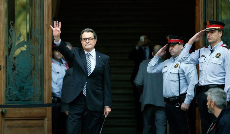 Artur Mas abandona el Tribunal Superior de Justicia de Catalunya