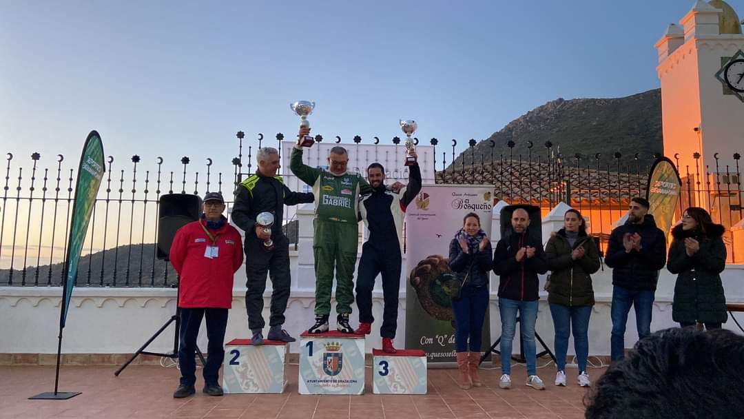 Amador Jaén en el podio de Benamahoma