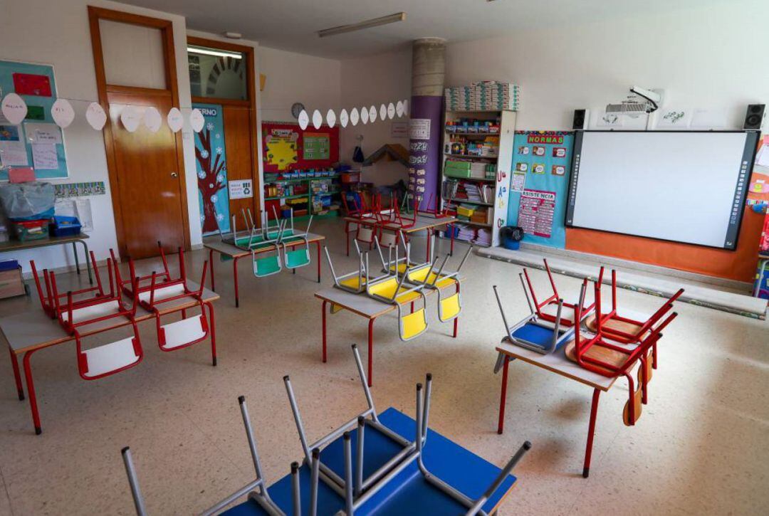 Aula de educación infantil vacía.