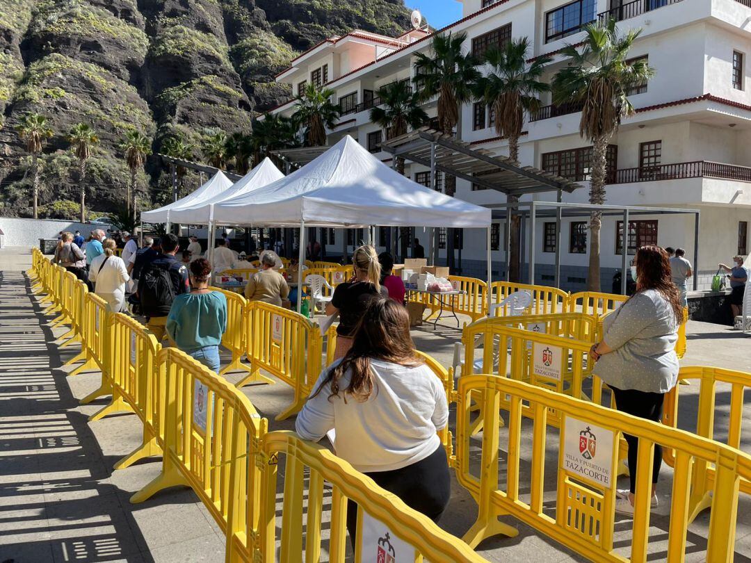 Cribado en el Puerto de Tazacorte en La Palma