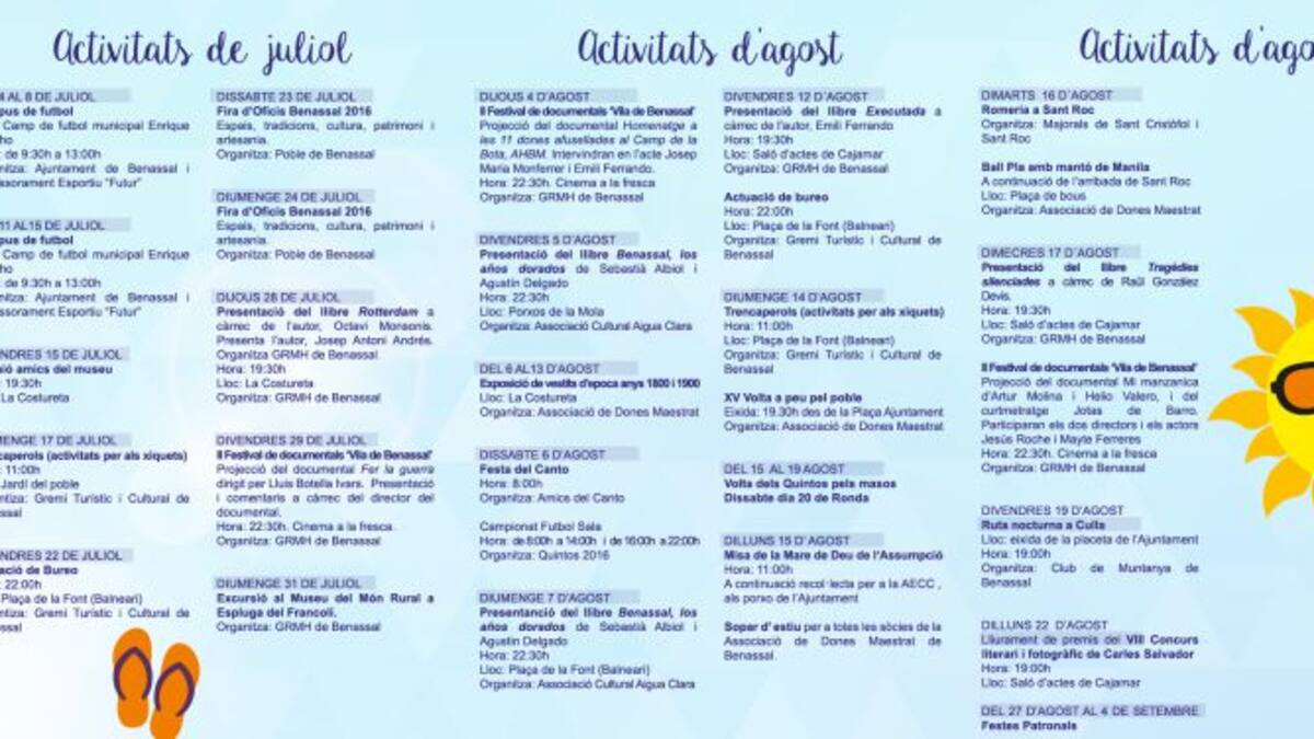 Benassal proposa una extensa agenda cultural per l'estiu