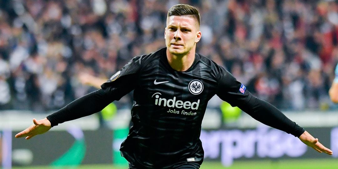 Luka Jovic, durante un partido con el Eintracht de Frankfurt