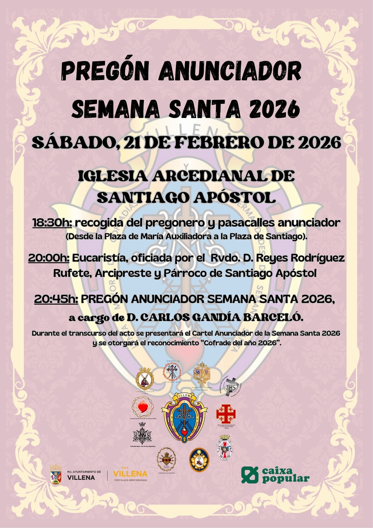 Cartel anunciador del acto