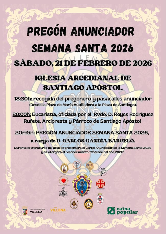 Cartel anunciador del acto