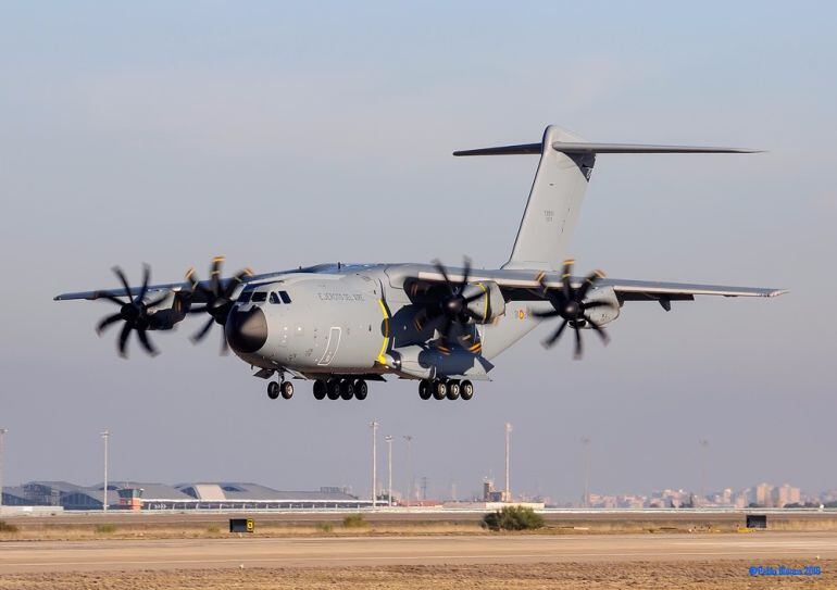 El Airbus a su llegada a Zaragoza