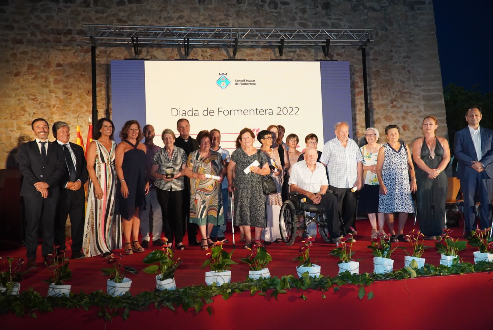 Premiados de Formentera en el acto institucional de la Diada