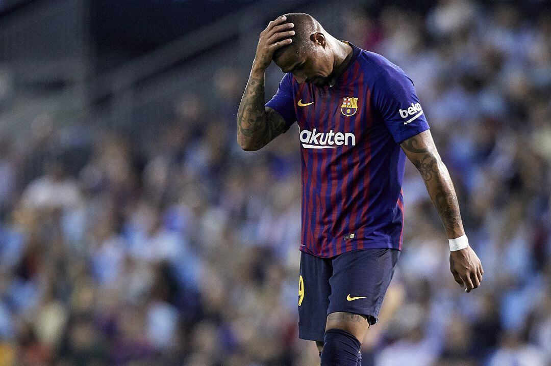 Kevin-Prince Boateng, en uno de los pocos partidos que ha jugado como futbolista blaugrana.