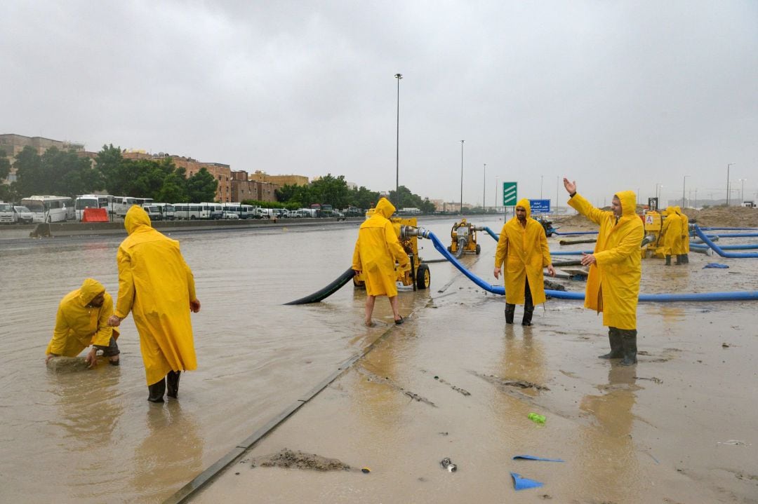 Lluvias torrenciales en Kuwait. 