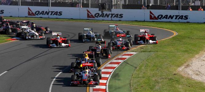 La salida del GP de Australia