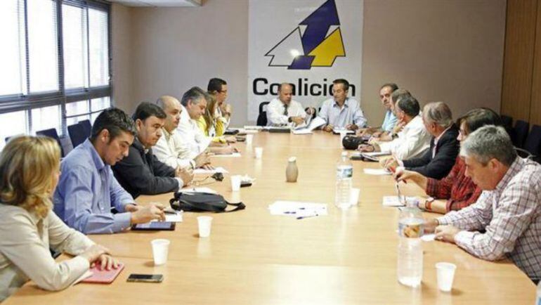 Foto de archivo de una reunión de la Comisión Permanente de Coalición Canaria