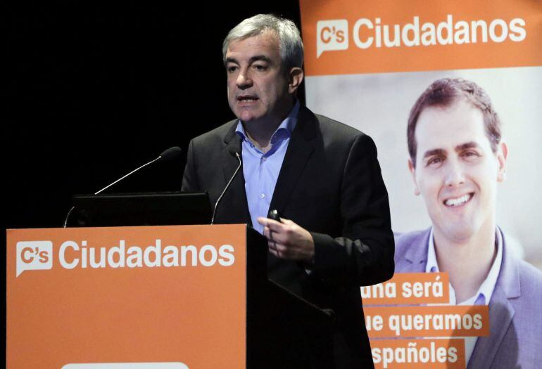 El economista Luis Garicano, durante su intervención en el acto en el que se presentó el proyecto económico de Ciudadanos para España