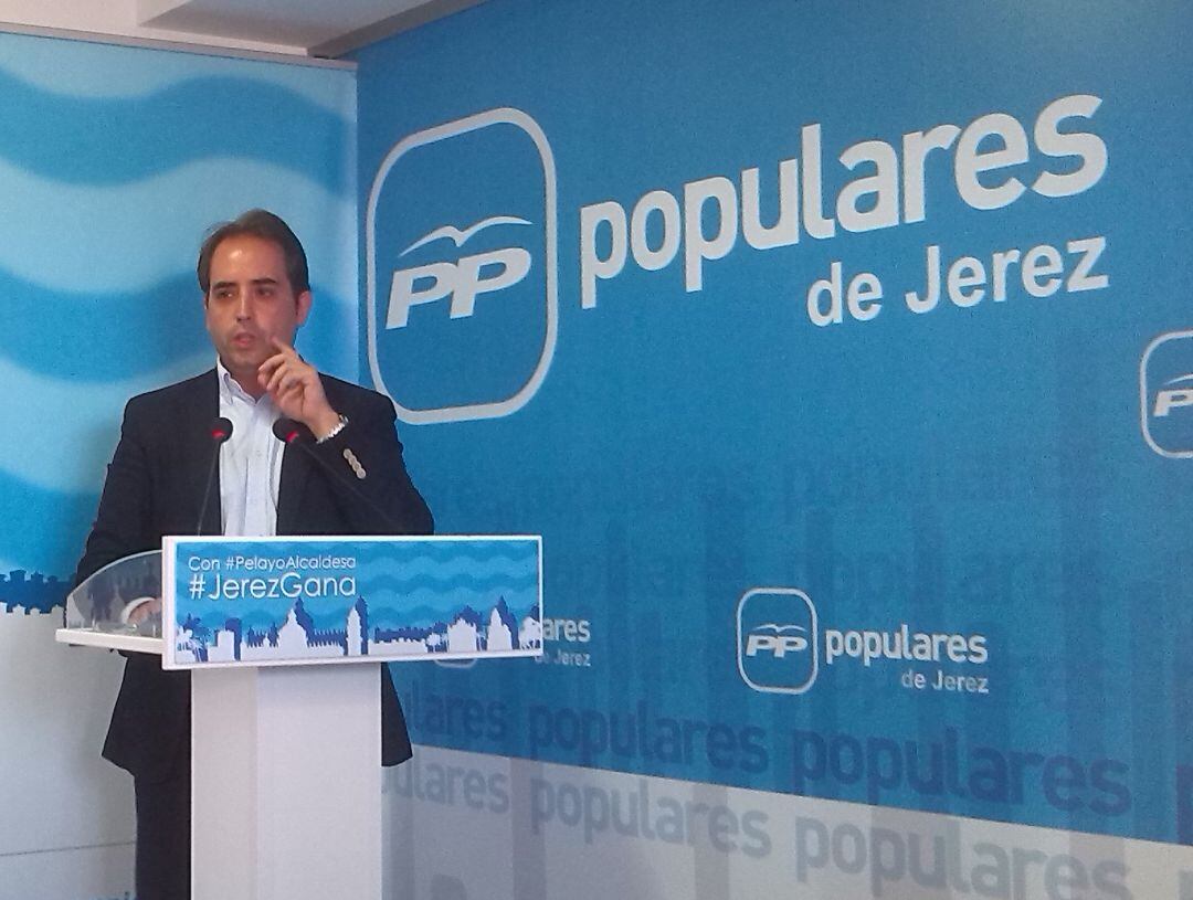 Antonio Saldaña durante una rueda de prensa en Jerez