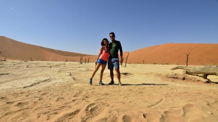 Melanie y Borja en Namibia