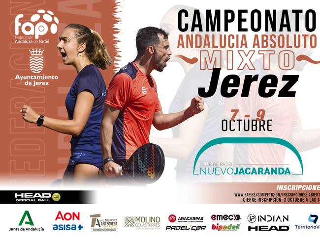 Cartel del Campeonato Andaluz de Pádel