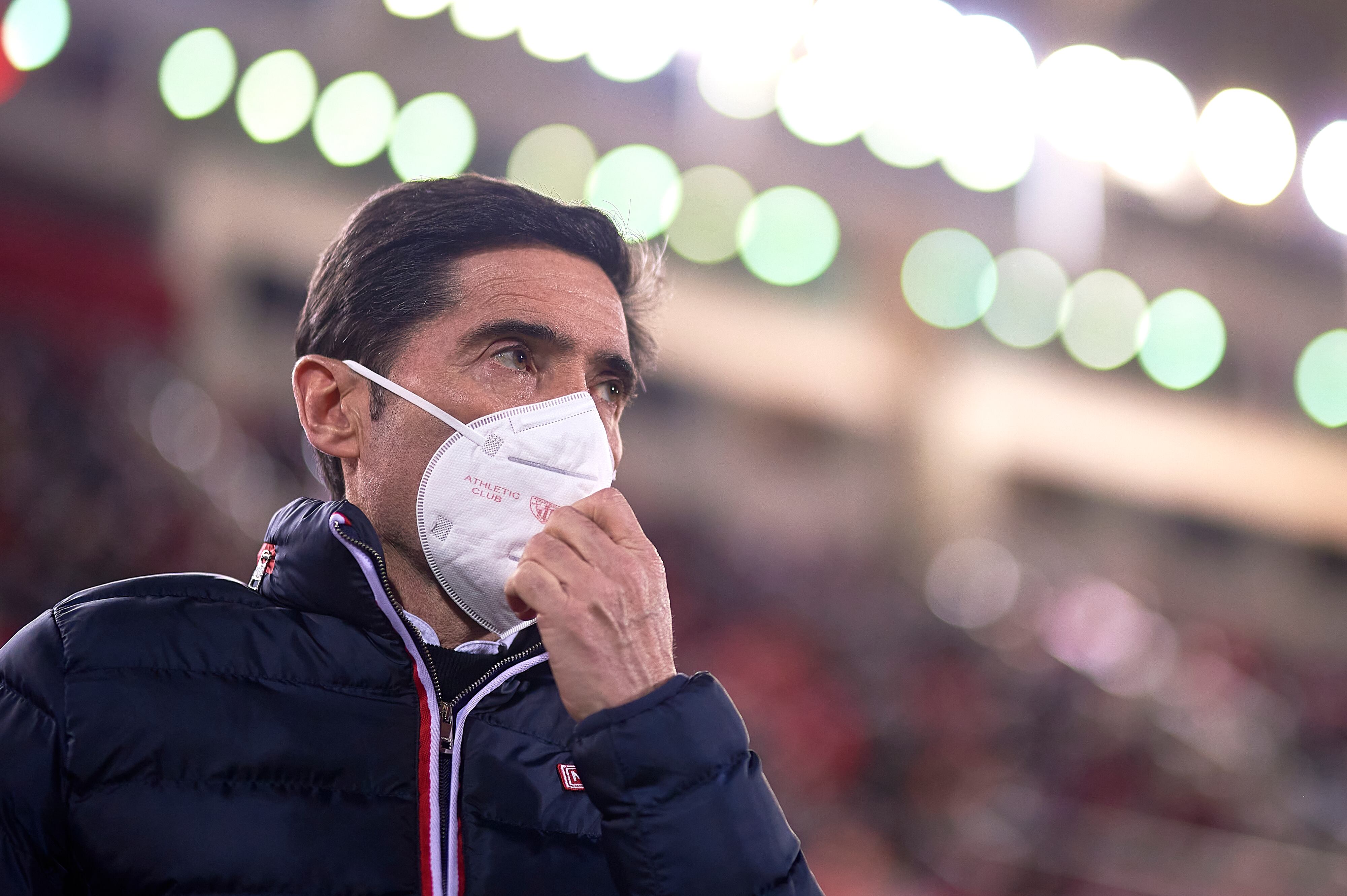 Marcelino, durante el partido ante el Mallorca