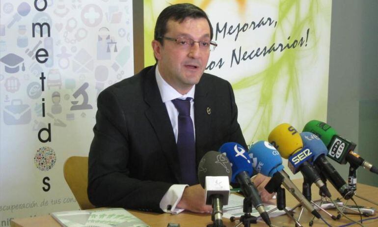 El presidente de Csif, Benito Román, en una rueda de prensa