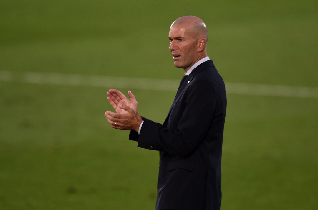 Zidane, durante el partido durante el Villarreal. 