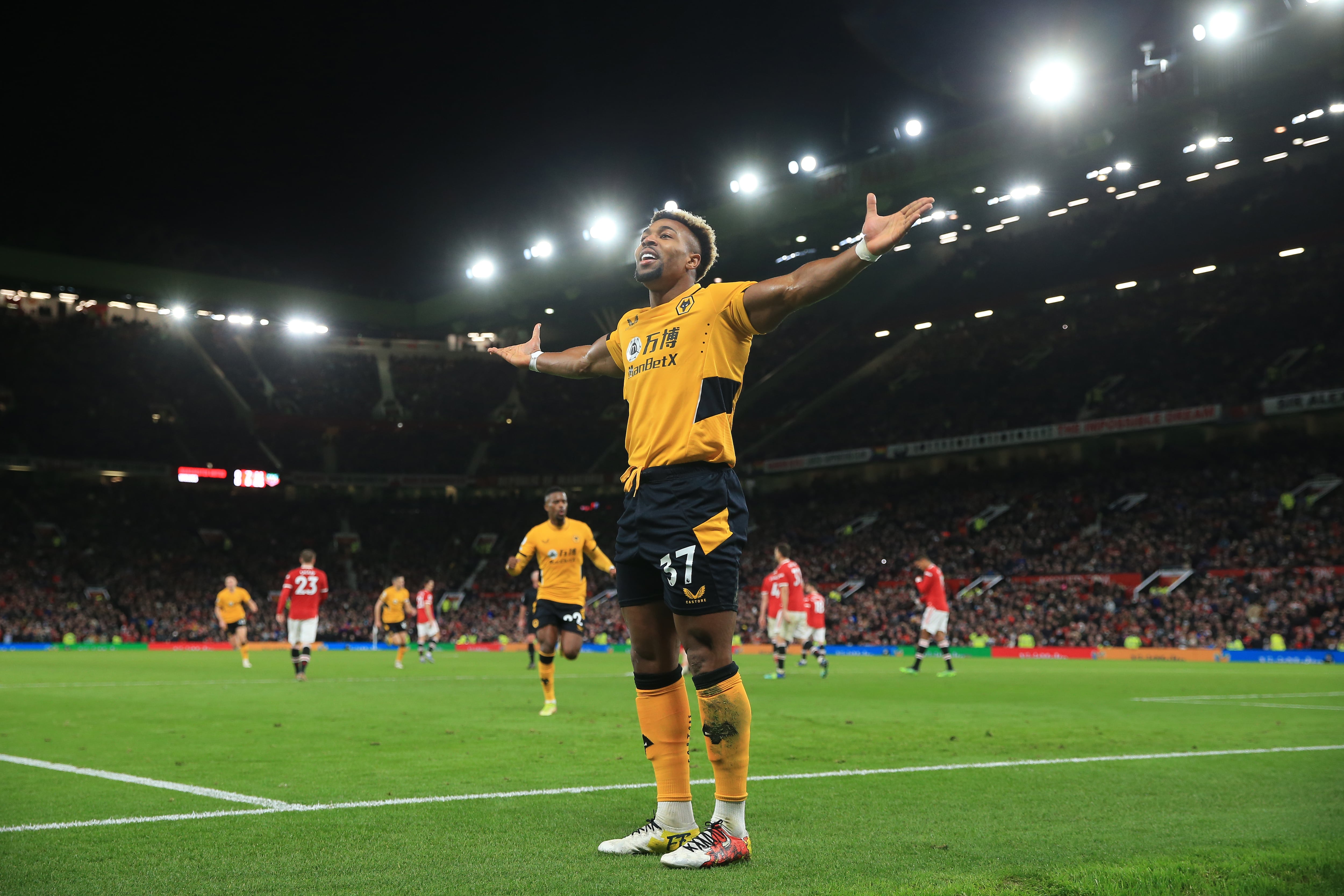 Adama celebra el gol de la victoria contra el Manchester United el pasado 3 de enero