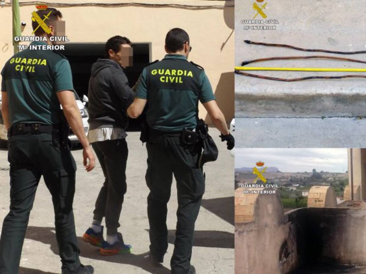 Recuperan cien metros de cable de cobre de la estación de tren de Cieza