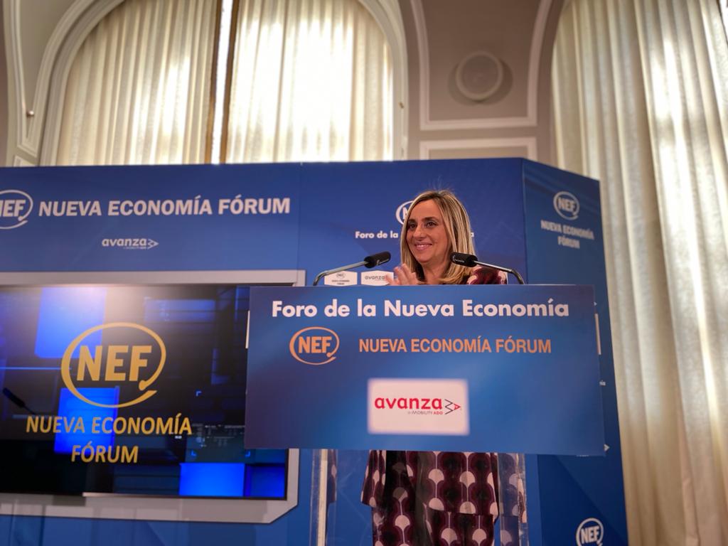 Marifrán Carazo durante el encuentro Forum Nueva Economía en Madrid