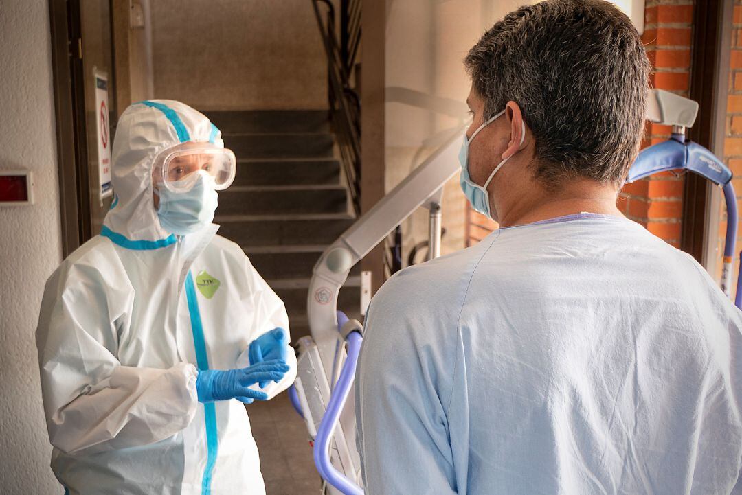 Personal sanitario en el Hospital de Guadalajara