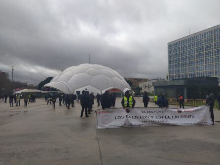 Movilización del sector de eventos y espectáculos en la Cúpula del Milenio