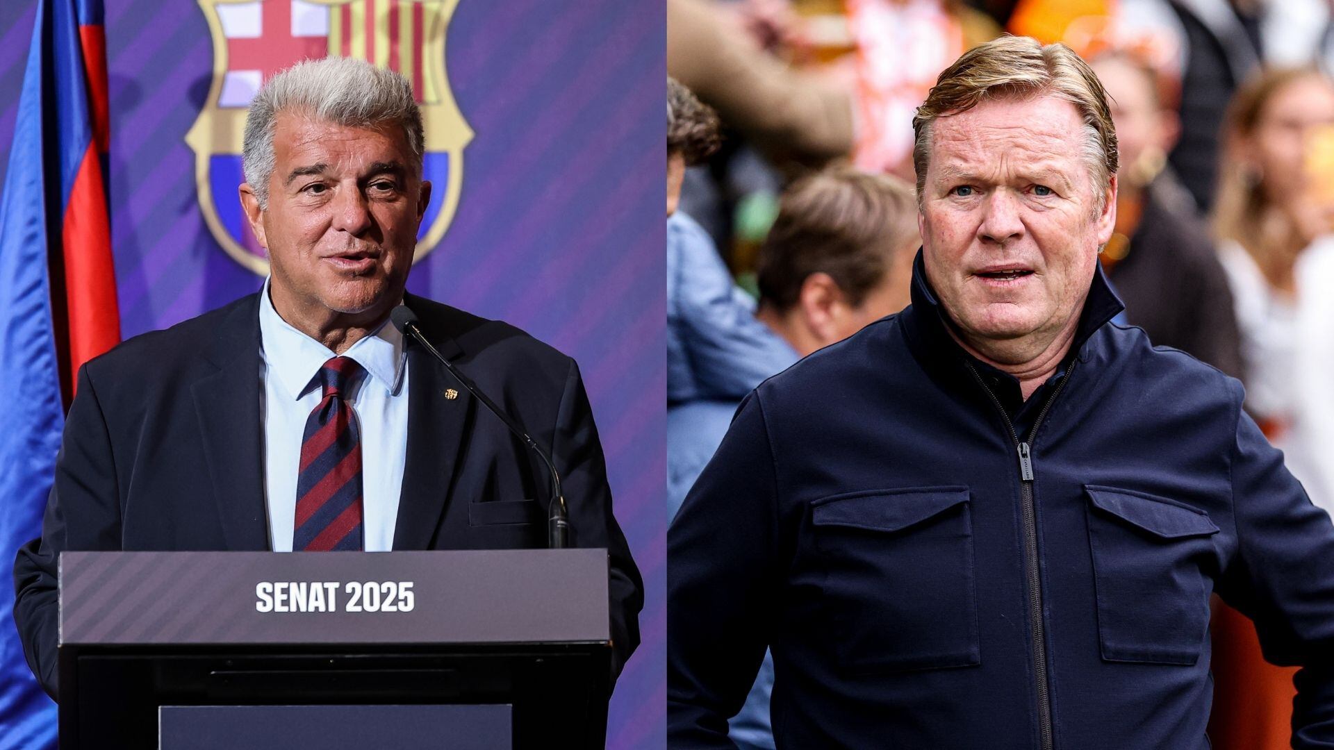 Joan Laporta y Ronald Koeman