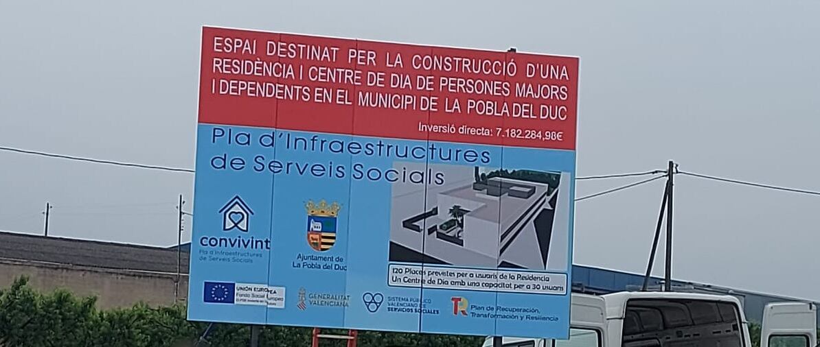 El cartell retirat a La Pobla del Duc
