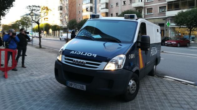 La Policía traslada a los miembros de la Manada al juicio