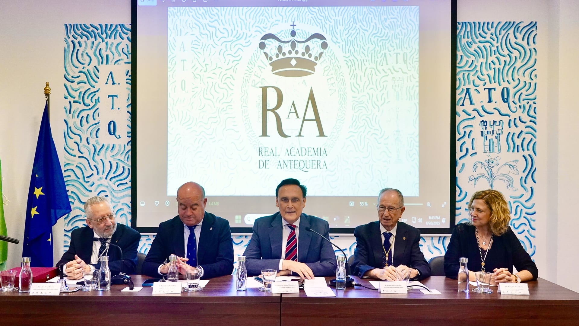 Acto de clausura del curso en la Real Academia de Nobles Artes de Antequera