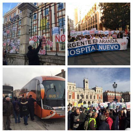 A las nueve y media de la mañana arrancaron los 4 autobuses costeados por los grupos políticos municipales