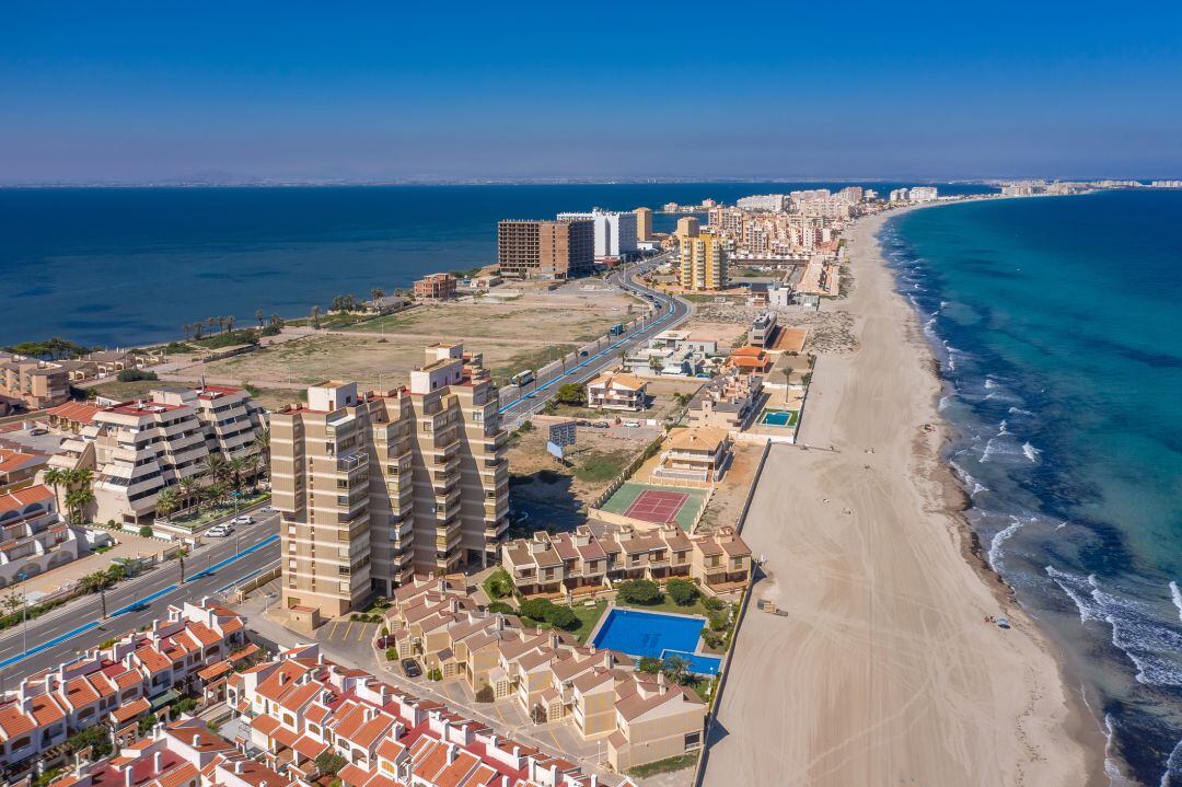 Vista aérea de La Manga del Mar Menor