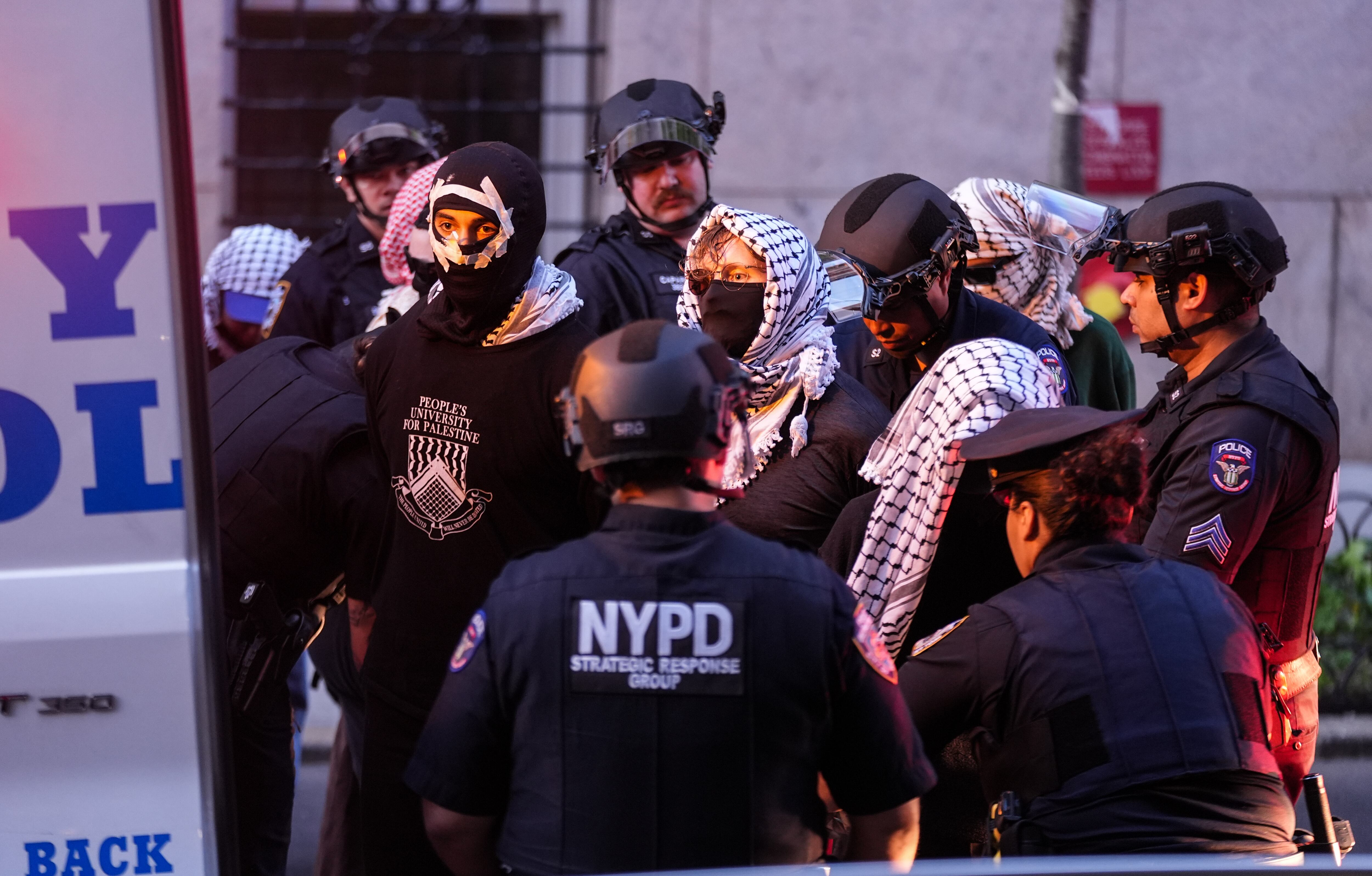 Detenciones en la Universidad de Columbia. (Photo by Lokman Vural Elibol/Anadolu via Getty Images)