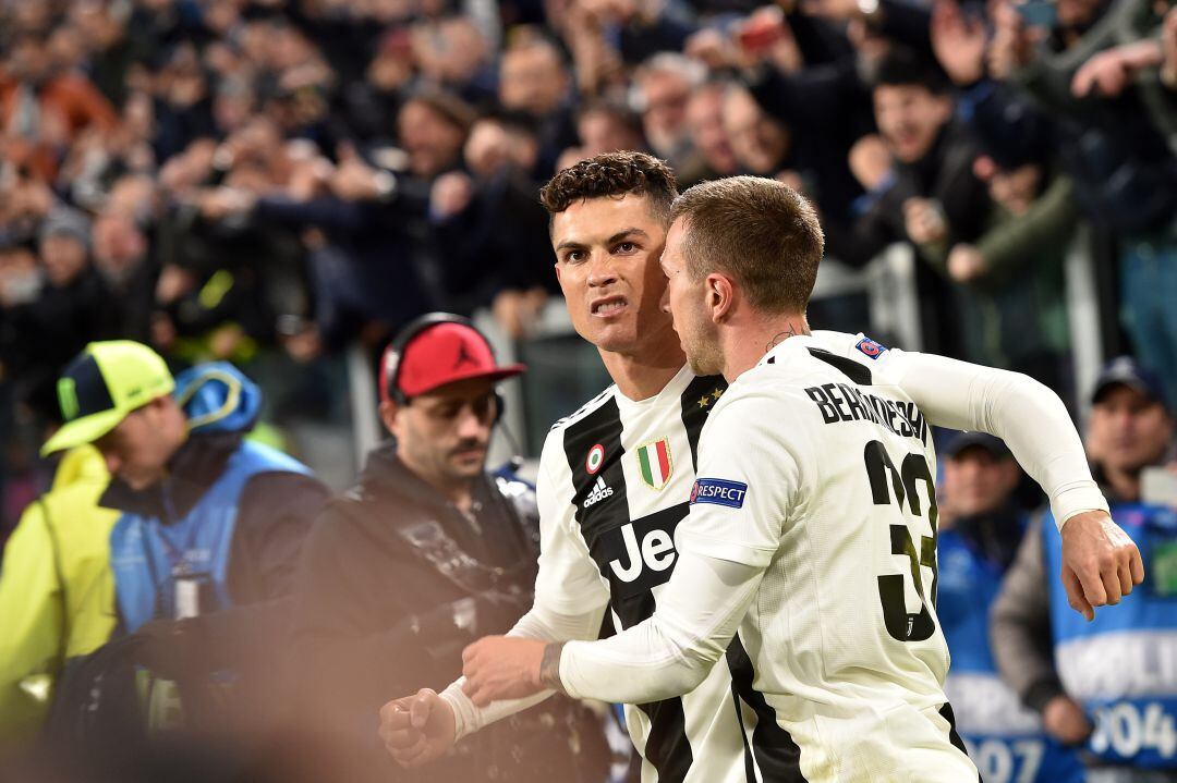 Cristiano Ronaldo celebra uno de los goles ante el Atlético.