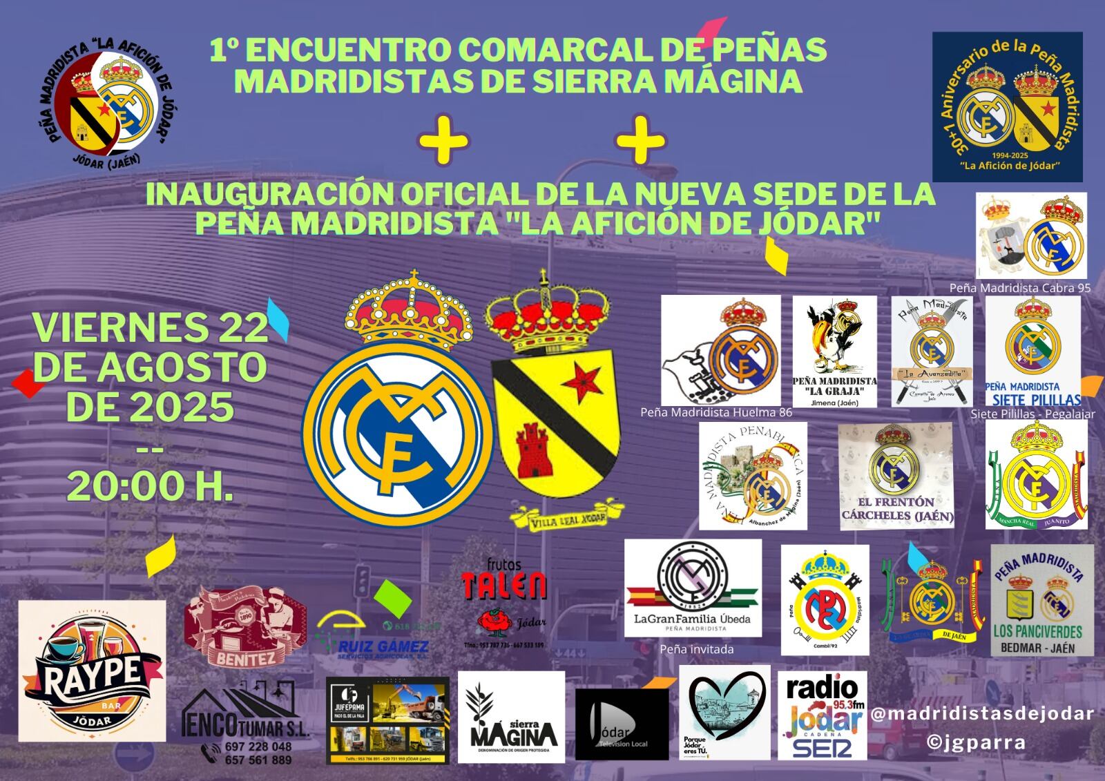 Cartel del i Encuentro Comarcal de Peñas Madridista de Sierra Mágina