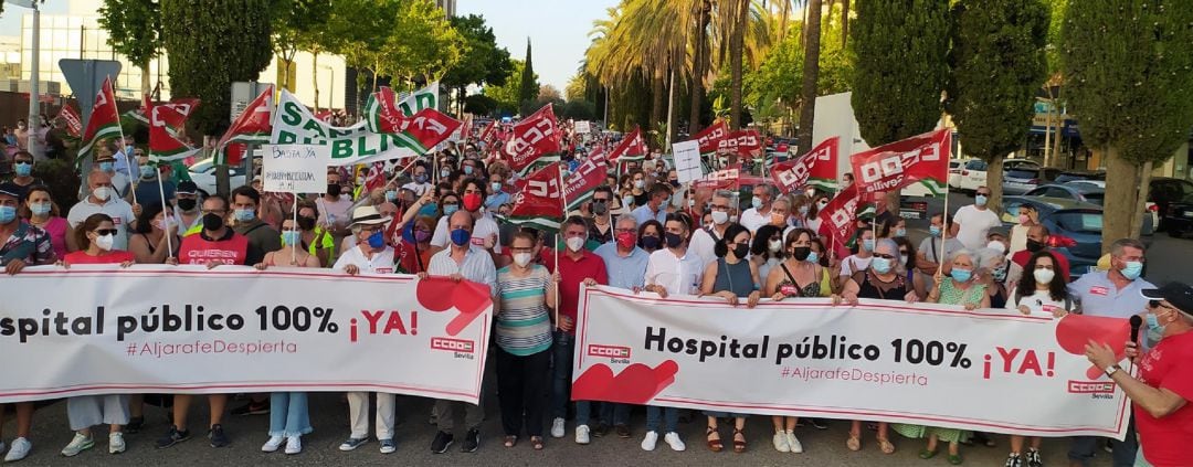 Protestas ciudadana por las condiciones del hospital de Bormujos