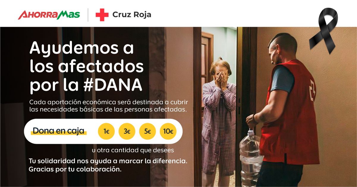 AHORRAMAS, campaña de donación económica a las personas afectadas por la DANA.