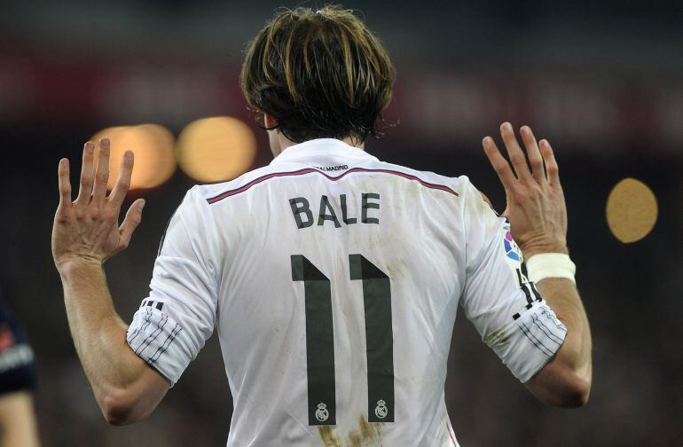 Gareth Bale, durante el partido en el que el Real Madrid cayó derrotado en San Mamés (1-0).