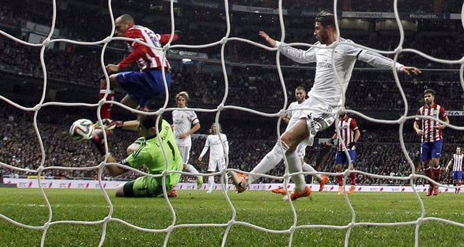 La semifinal entre el Atlético y el Real Madrid, prácticamente sentenciada con el 3-0 para los blancos en la ida que se disputó en el Bernabéu.