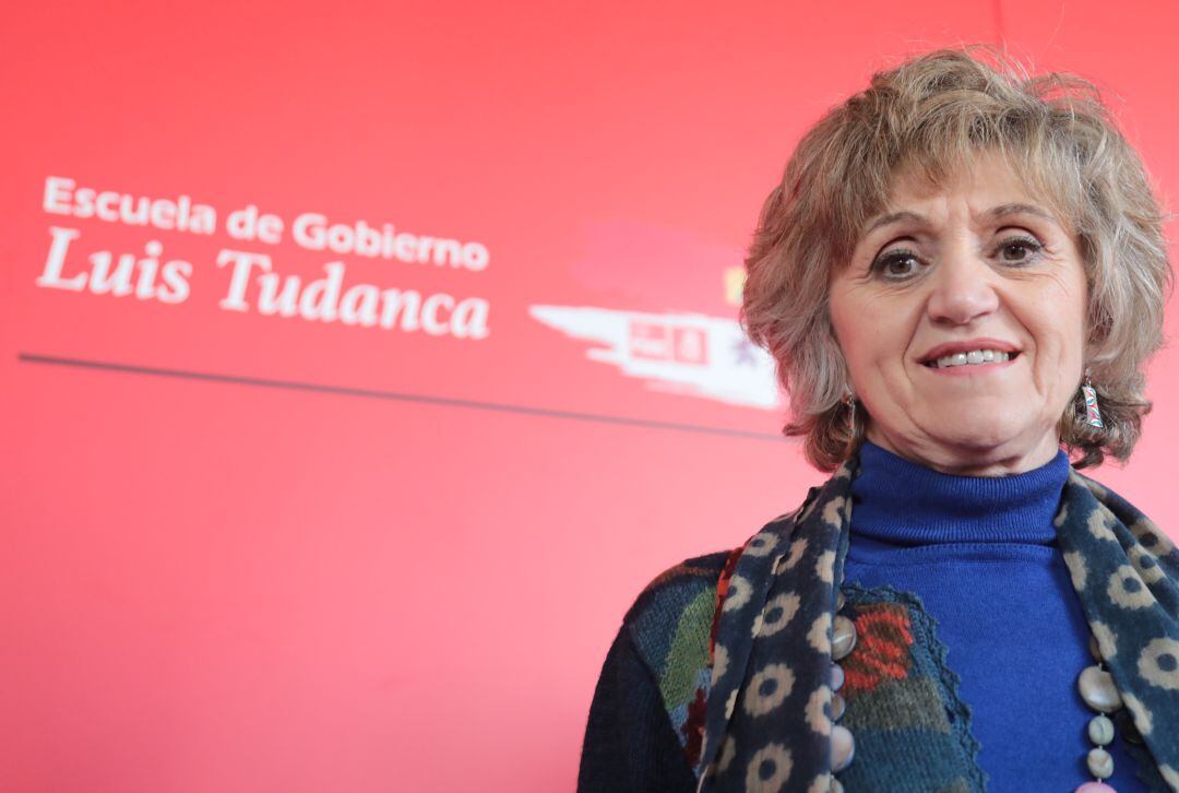 La Ministra de Sanidad Maria Luisa Carcedo, esta mañana en Salamanca