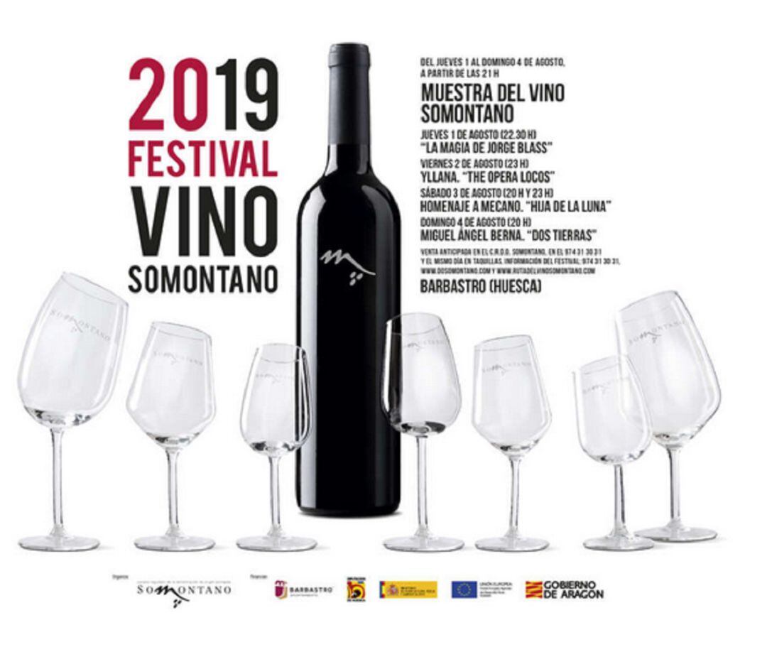 Cartel del Festival Vino Somontano 2019.