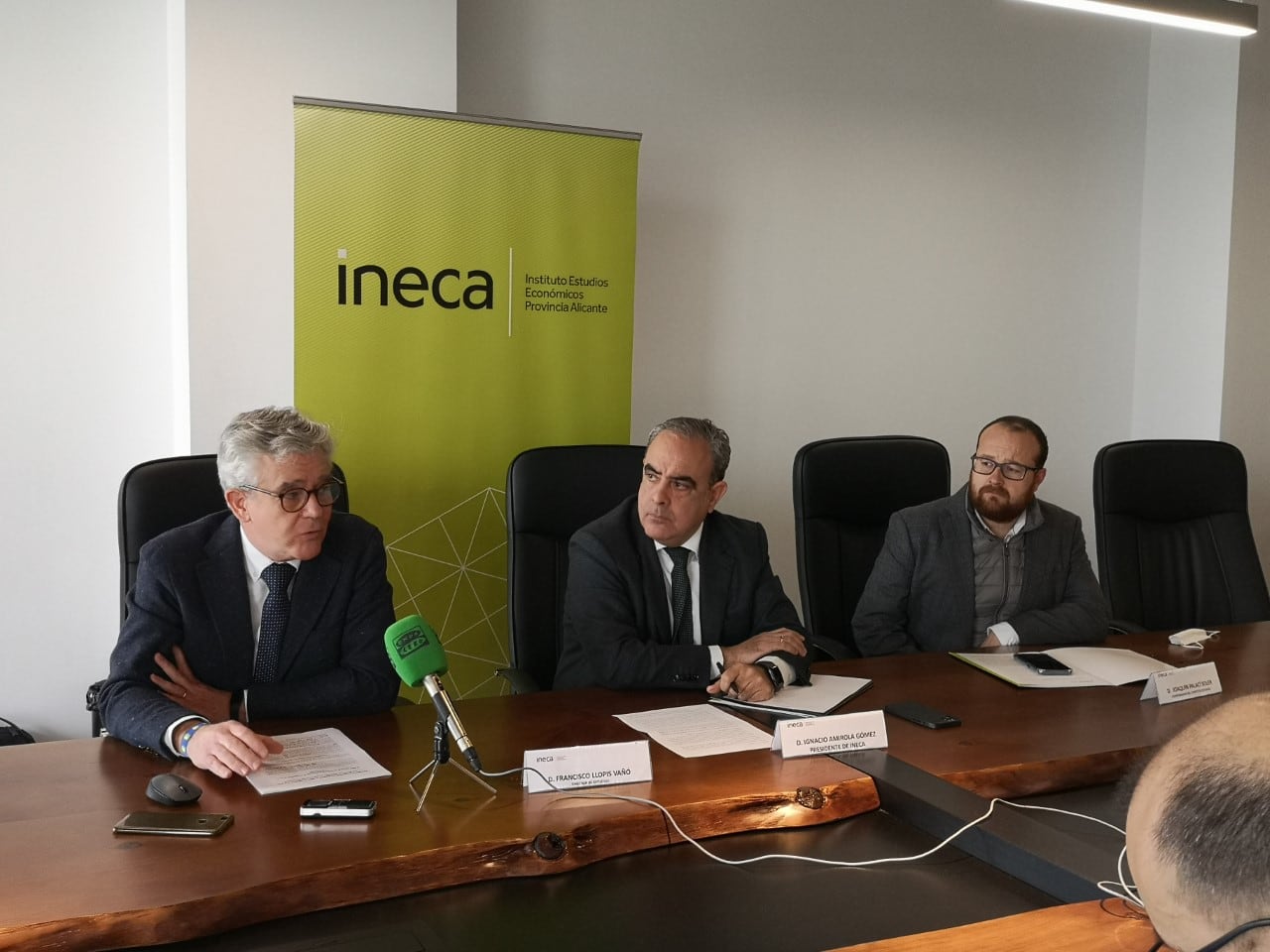 De izquierda a derecha: Francisco Llopis, Ignacio Amirola y Quino Palcí